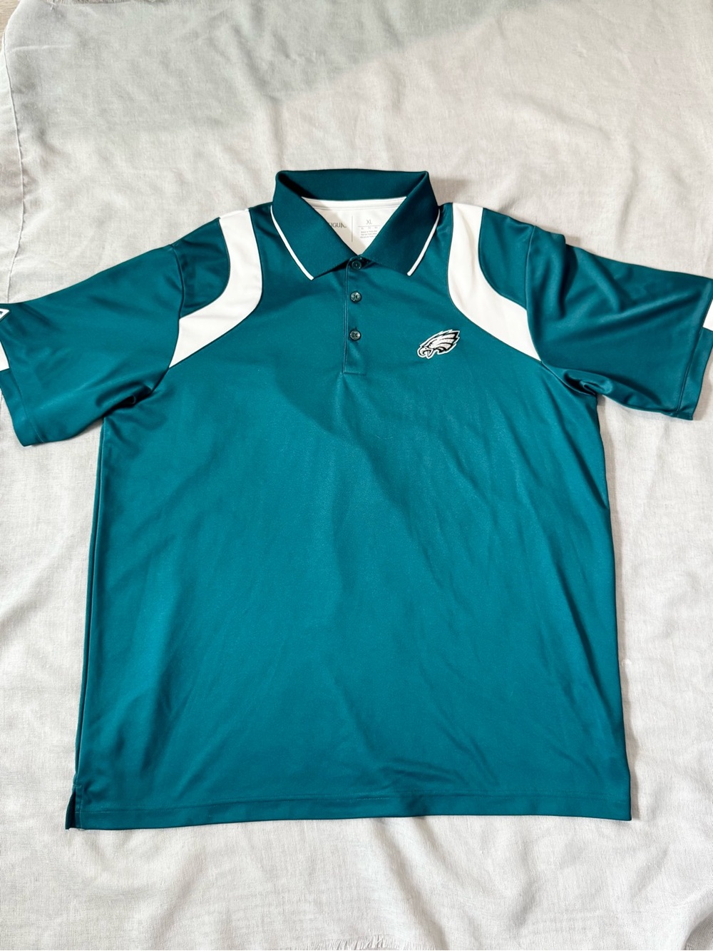 Men’s Philadelphia Eagles Polo Shirt Teal & White Sz XL
Golfing Business Casual